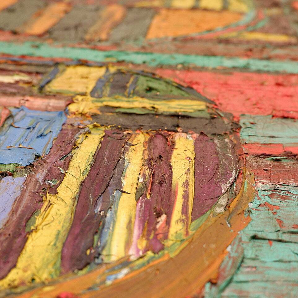 Patrick BOUDON (1944-2019) "Humanoid" oil on canvas