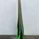 Green and red glass soliflore Sommerso Murano vase 1970