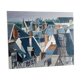 Oil on canvas "the roofs of old tours" by c.grange