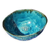 Saladier en céramique fait main bleu oriental