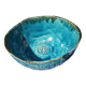 Oriental blue handmade ceramic salad bowl