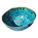Oriental blue handmade ceramic salad bowl