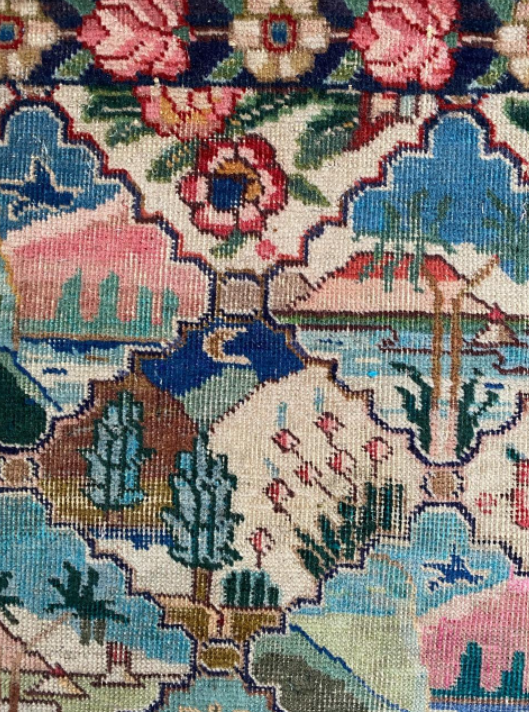 Vintage decorative carpet Mahal 129x79cm