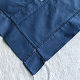Taie d'oreiller ancienne en coton bleu nocturne