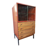 Vintage 60s display cabinet signed simat made in France