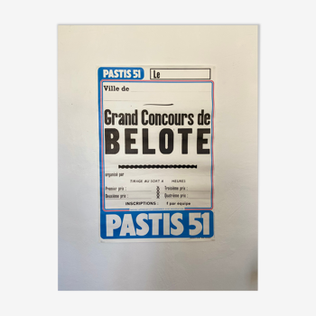 Poster " belote contest "
