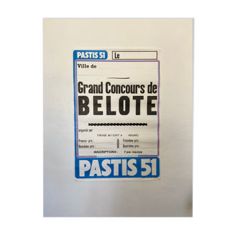 Poster " belote contest "