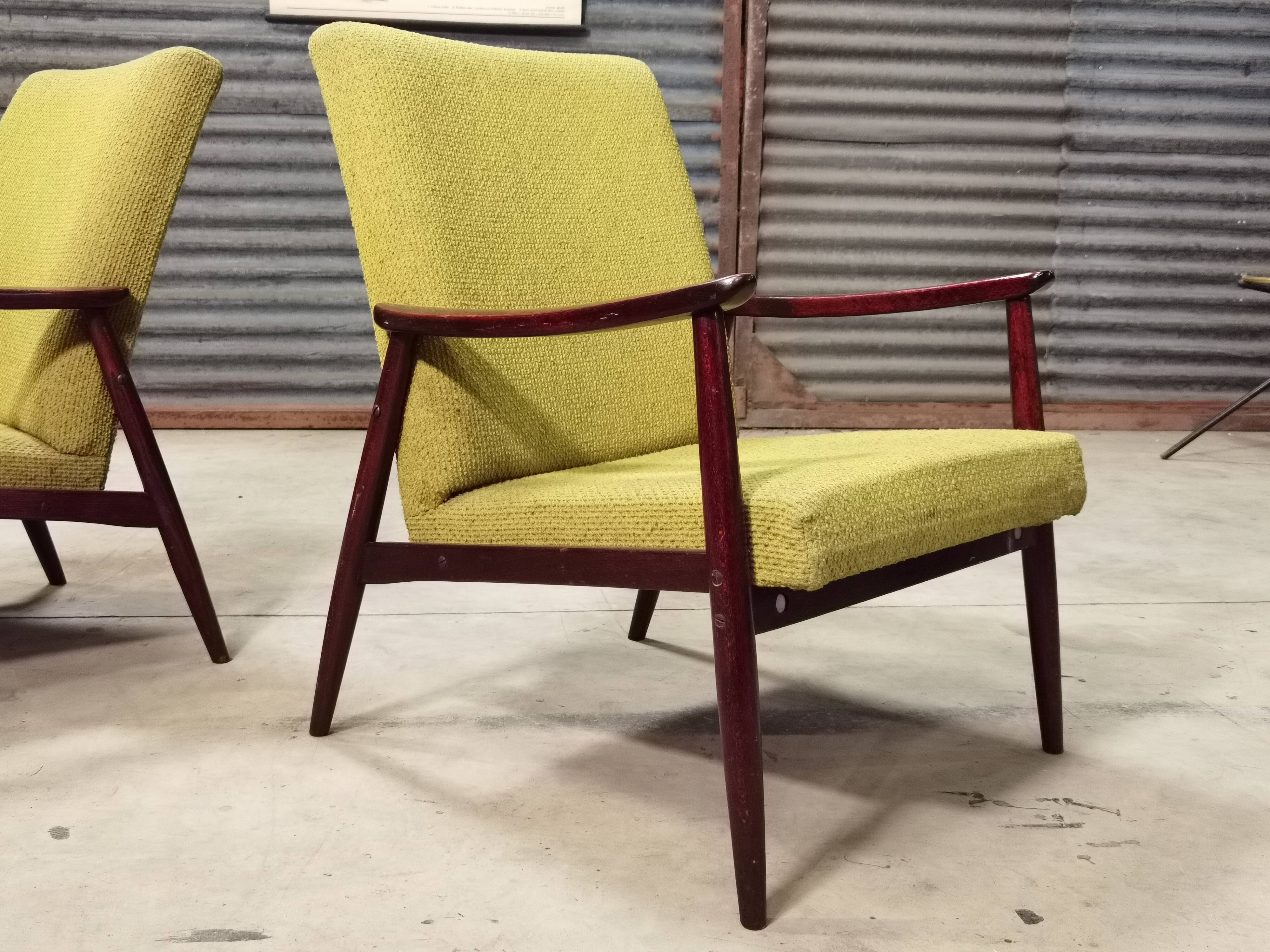 Paire de fauteuil Jitona Soběslav 1960