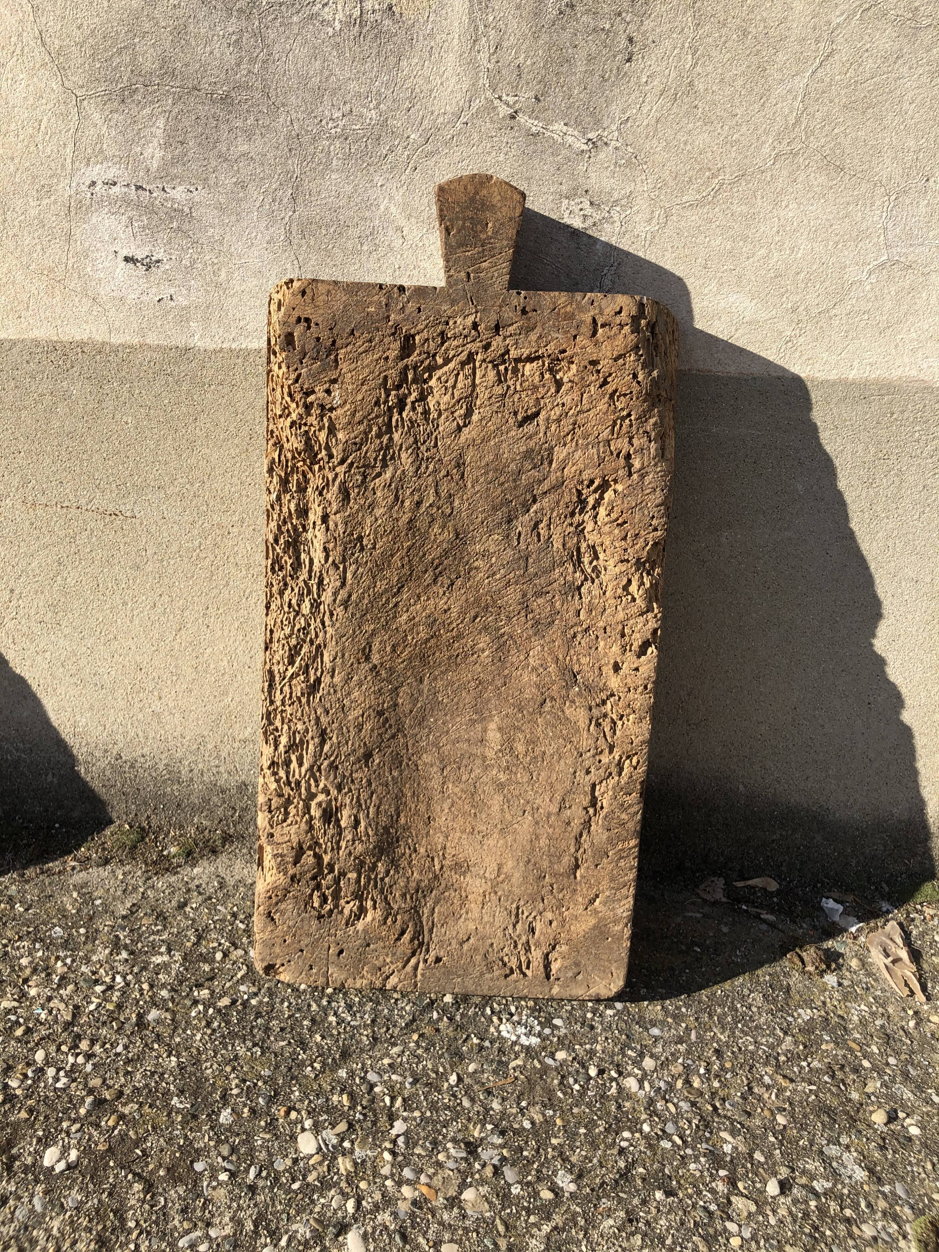 Old-fashioned butcher's butcher's board from vintage deco wood