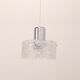 Very rare ice glass lamp produced by Egon Hillebrand, 1960 Germany.