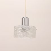 Very rare ice glass lamp produced by Egon Hillebrand, 1960 Germany.