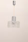 Very rare ice glass lamp produced by Egon Hillebrand, 1960 Germany.