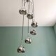 Large chrome-plated metal waterfall chandelier, Hans-Agne Jakobsson, 1960-70