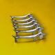 Vintage silver-plated dachshund knife rests – set of 6 – retro table decoration