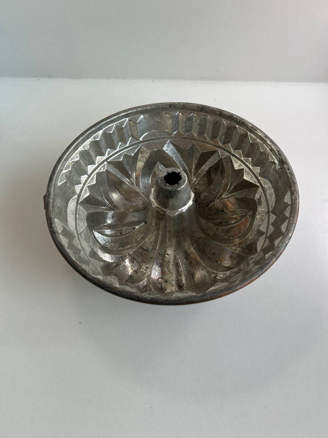 Old copper cake mold