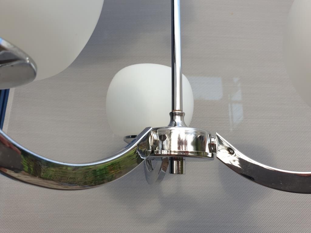 Sputnik 1970 triplet globes opal glass