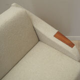 Beige sofa bed, Danish design, 1970s, manufacture: Denmark