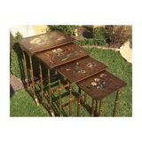 Pull out tables in vernis martin - 19th