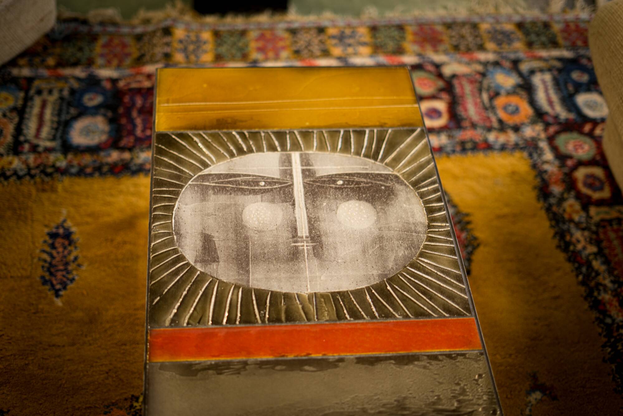 Rectangular coffee table model Soleil by Roger Capron