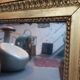 Antique french gilded Louis XVl mirror with mercury glass