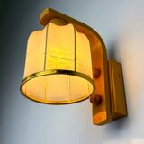 Cocoon wall lamp, resin and pine, Italy, Circa 1970's