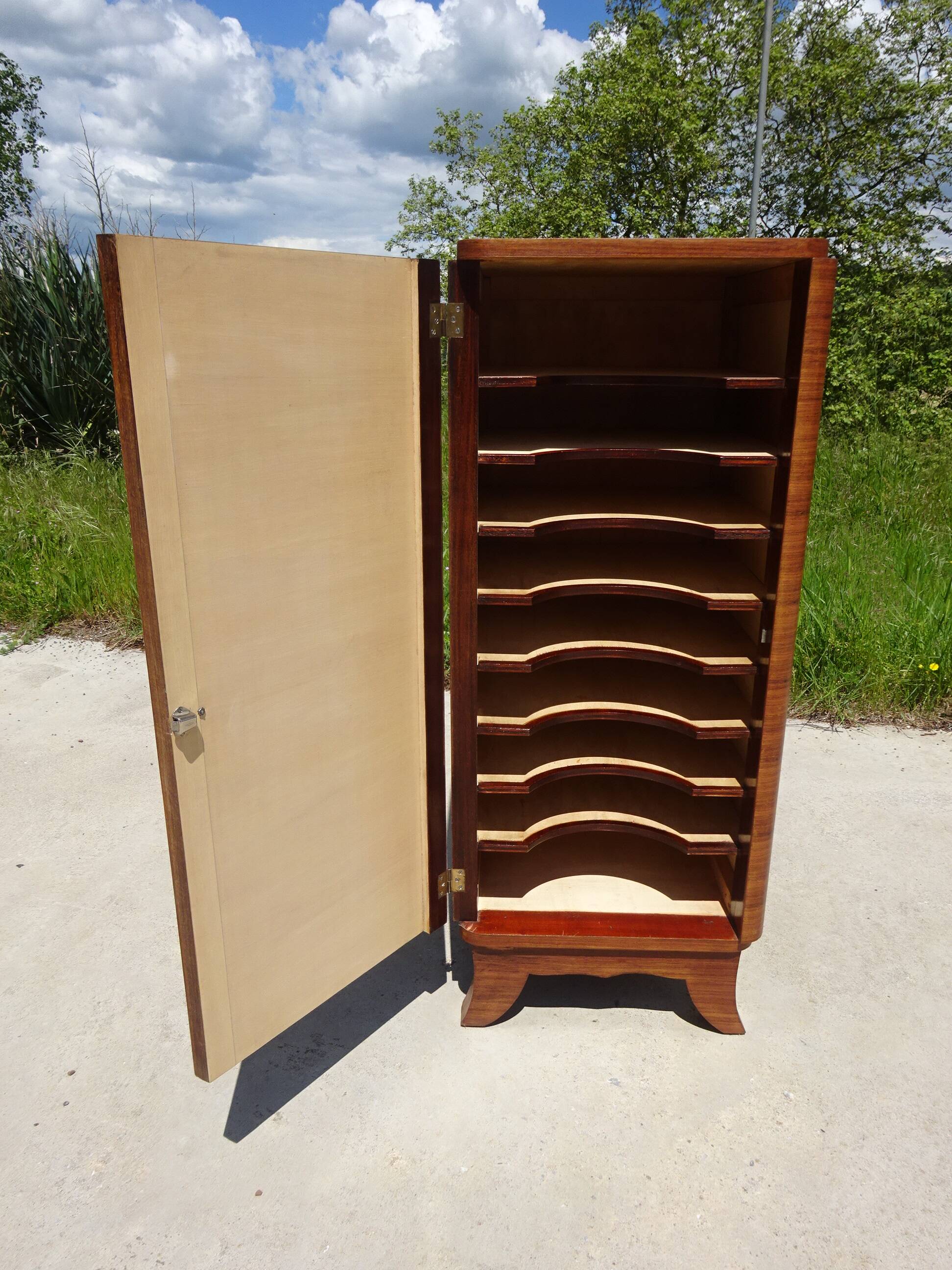 Art Deco filing cabinet, column shape