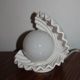 Vintage ceramic shell lamp