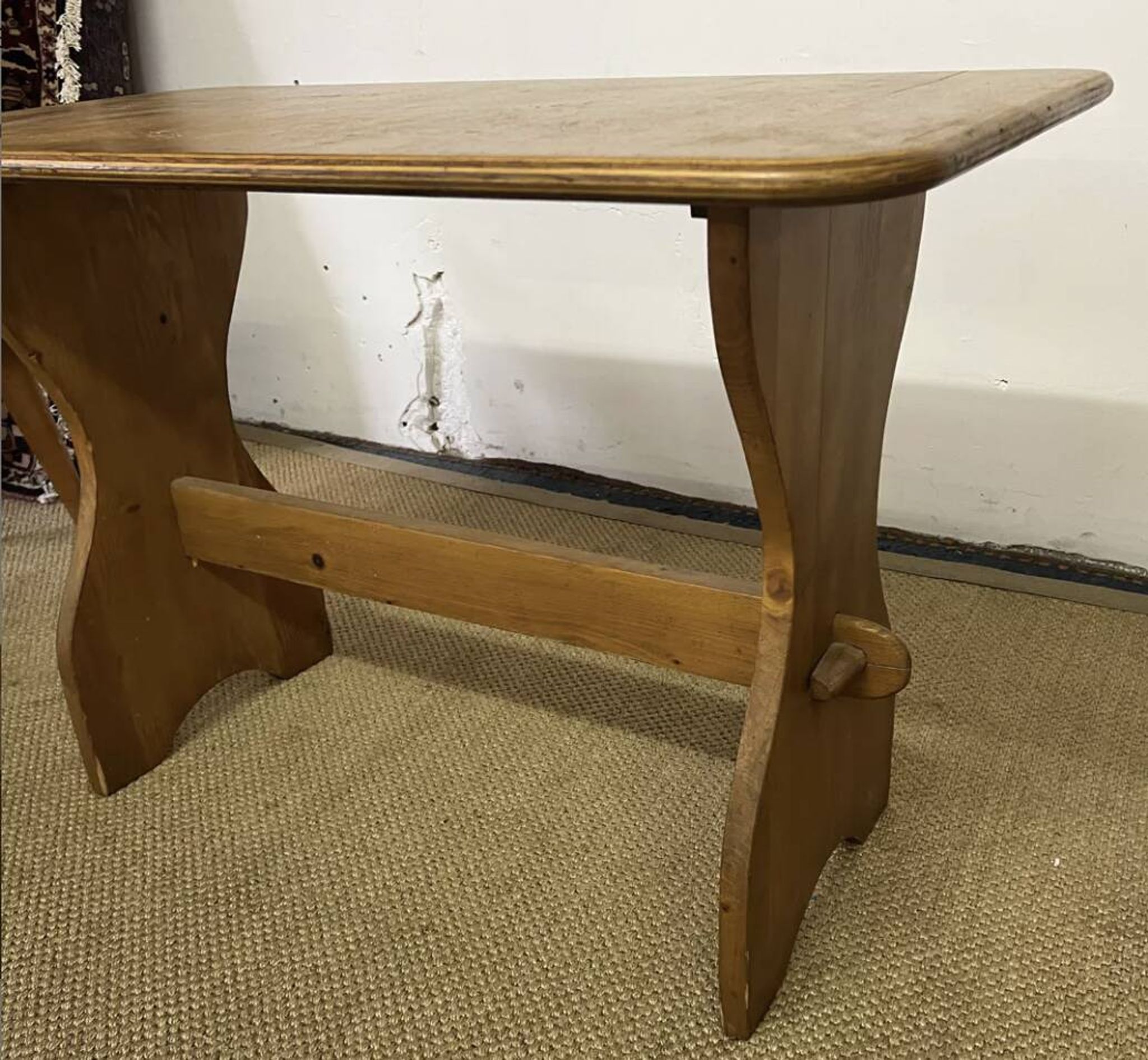 Vintage wooden table and 4 chairs set