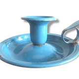 Former candleholder in blue enamel