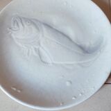 6 assiettes Saint Amand en faïence avec poisson