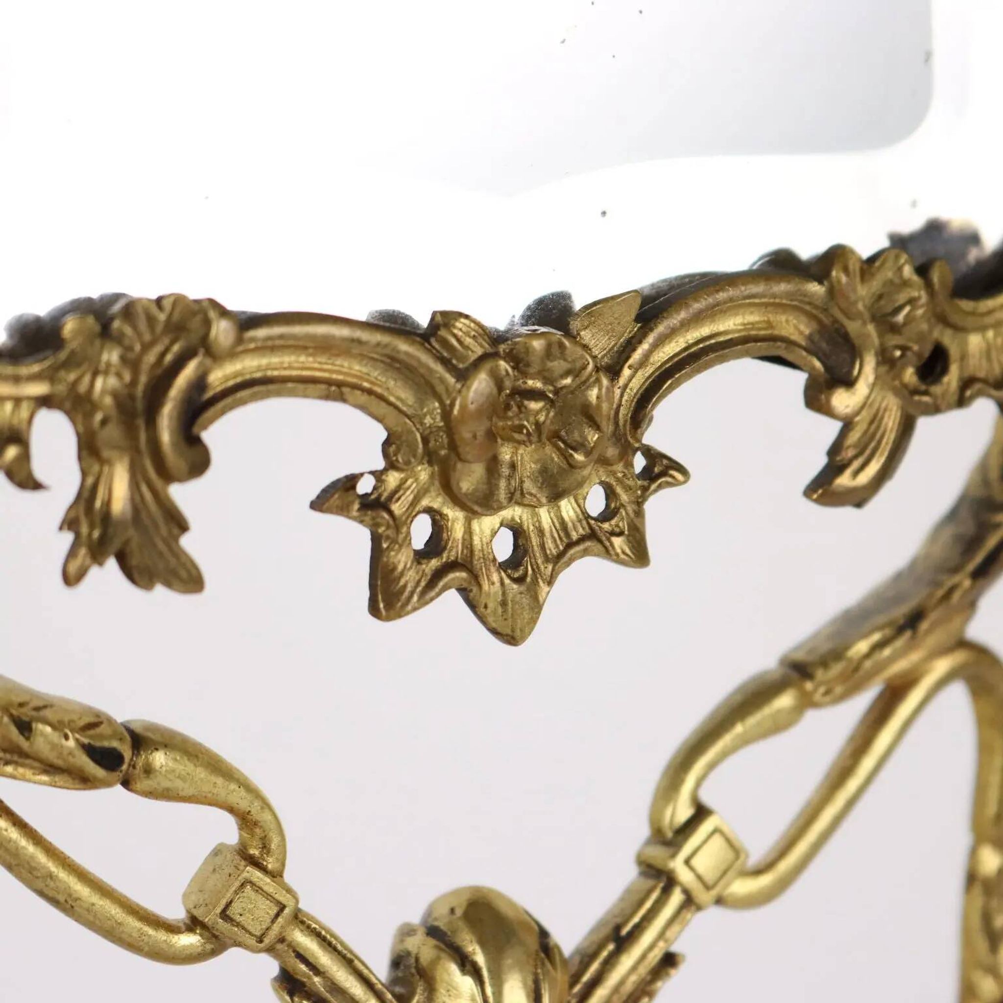 Miroir de toilette ancien en bronze, Europe, XIX-XX siècle