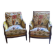 Paire de fauteuils bergère style louis XVI