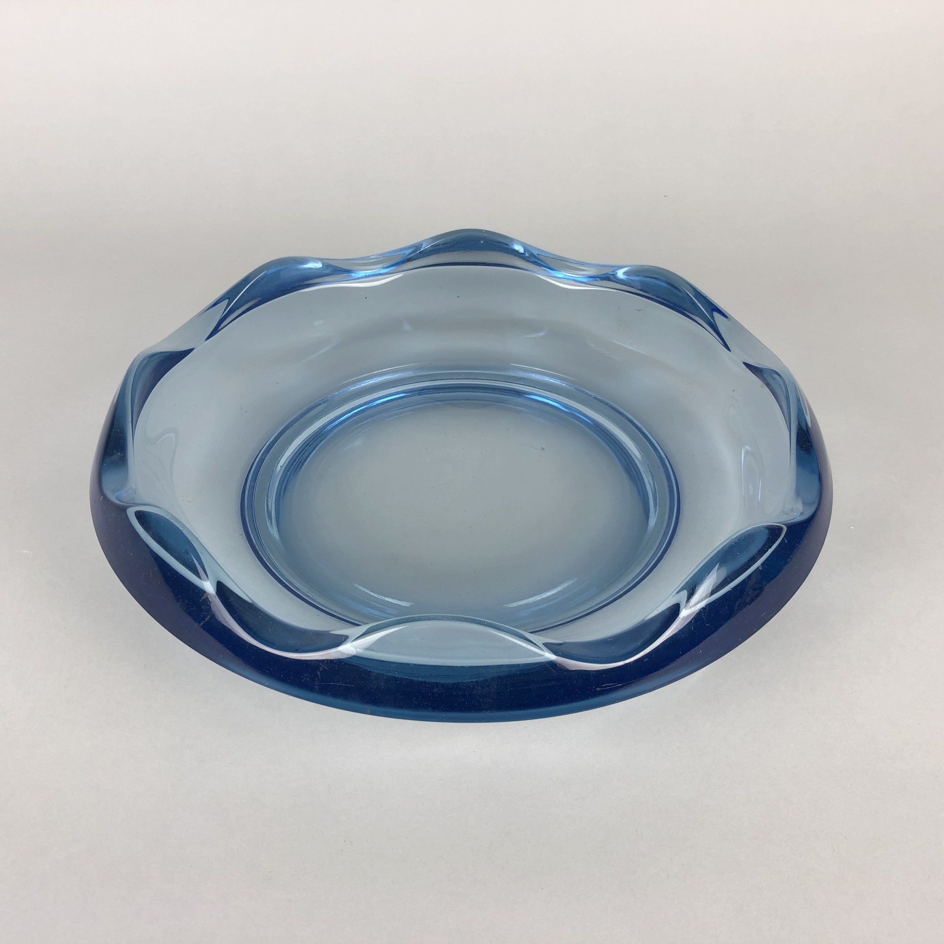 Heavy Glass Bowl by Rudolf Jurnikl, Czechoslovakia 1960's