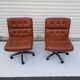 Pair of leather armchairs of the 60s 70s