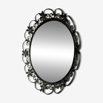 Miroir convexe rond vintage