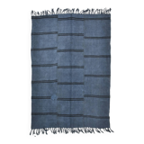 Blue & Black Striped Kilim Rug, 163x237Cm