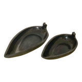 Set of 2 ceramic empty pockets from the 50s, signed ACCOLAY