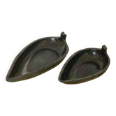 Set of 2 ceramic trinket trays from the 1950s, signed ACCOLAY