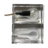 Pair of glass block lamps
