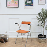 Vintage orange folding chair