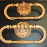 Wooden towel racks (the pair)