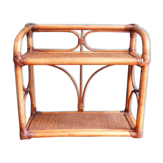 Rattan wall shelf