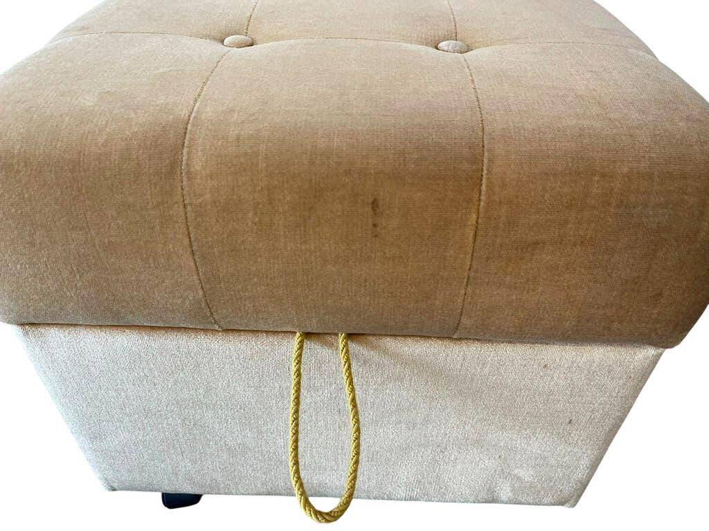 Vintage pouffe / footstool with storage space