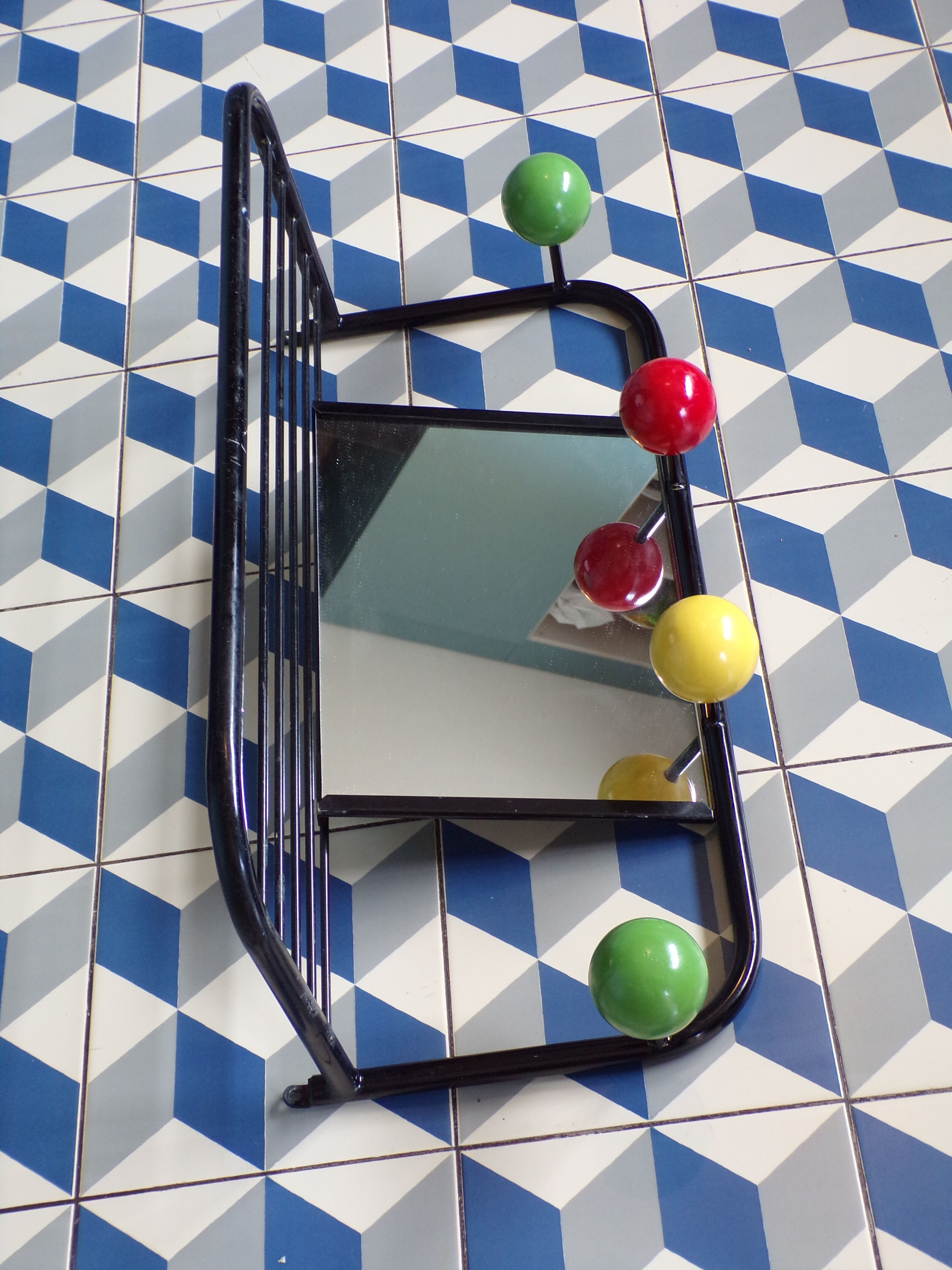 Vintage coat rack with mirror