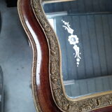 Miroir gravé vintage 1920 - 52x67cm