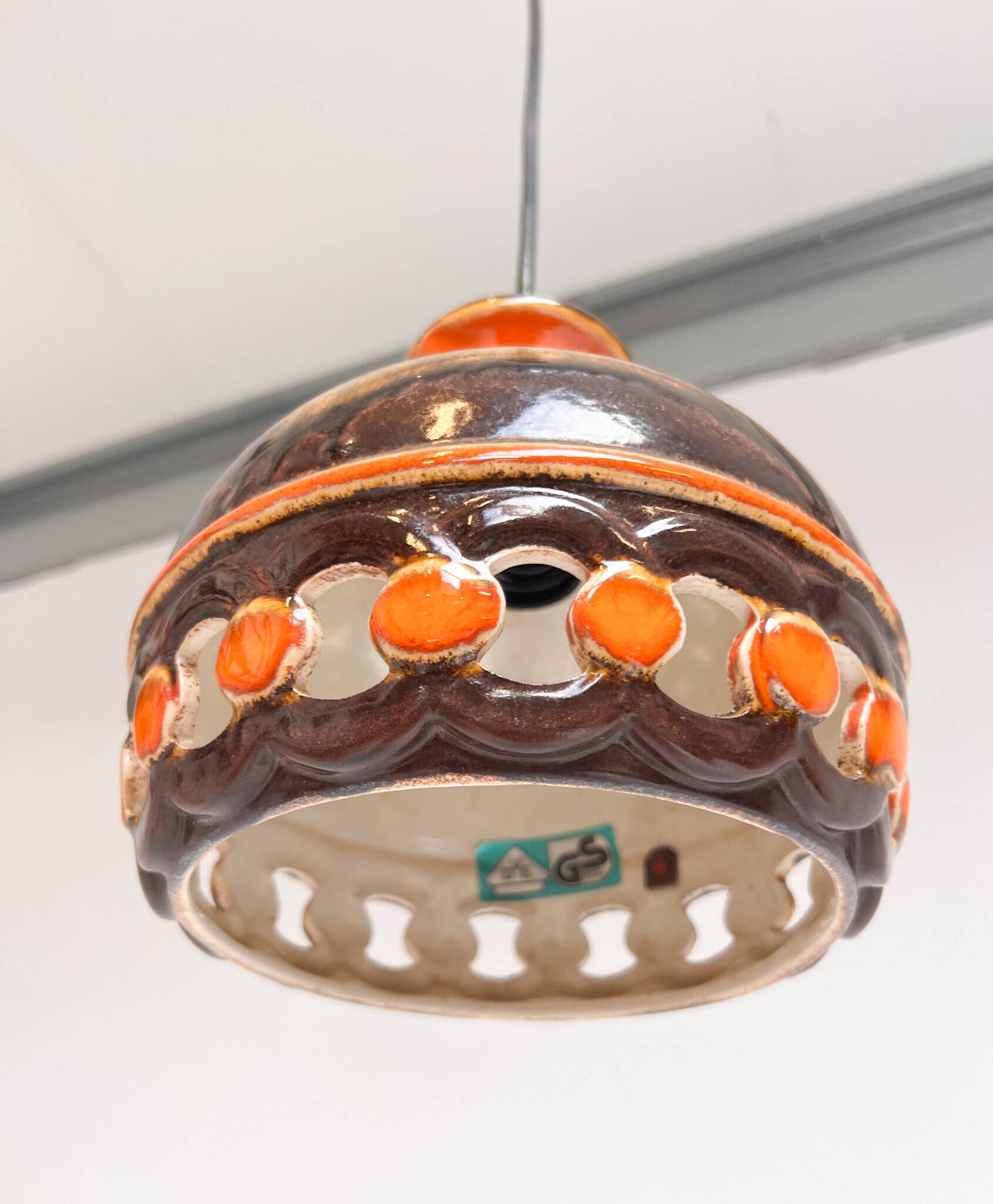 Set of 2 ceramic ceiling lamps by PAN Leuchten, 1970s