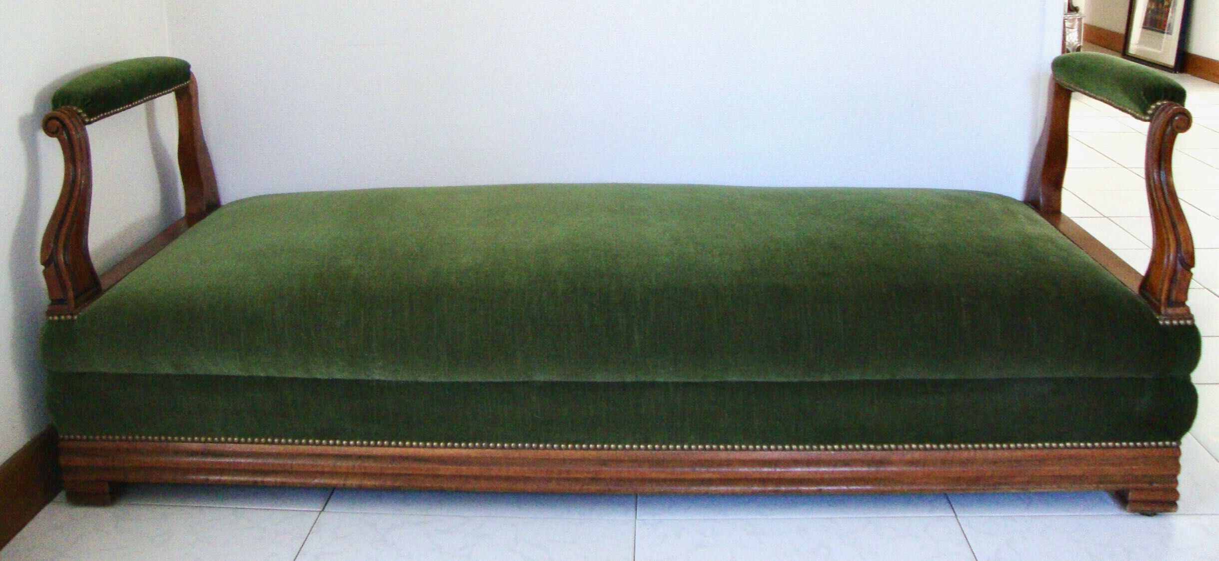 1960 meridian in walnut and velvet