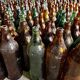 Bouteilles en verre décoratives