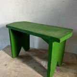 Green wood bench stool