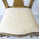 Golden baroque chair, gold-plated wooden chair louis xiv.